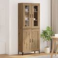 vidaXL Highboard Remeselný dub 69,5 x 34 x 180 cm Kompozitné drevo