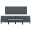 vidaXL Posteľ s pružinovým rámom Tmavo šedá 200 x 200 cm Zamat
