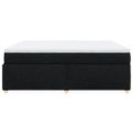 vidaXL Posteľný rám boxspring s matracom čierny 180x200 cm látka