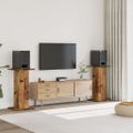 vidaXL Stojany na reproduktor 2ks staré drevo 30x30x80cm kompoz. drevo