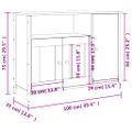 vidaXL Komoda sivá sonoma 100x35x75 cm kompozitné drevo