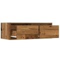 vidaXL TV skrinka s LED svetlami staré drevo 75x35,5x25 cm