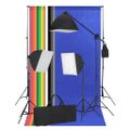 vidaXL Sada do štúdia so softbox svetlami a pozadiami