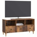 vidaXL TV skrinka Staré drevo 102 x 34,5 x 50 cm Konštruované drevo