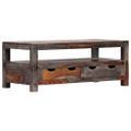 vidaXL Konferenčný stolík sivý 100x50x40 cm masívne akáciaové drevo