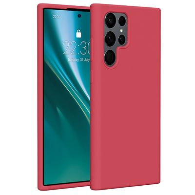 Etteri silikónové puzdro na Samsung Galaxy S22 Ultra malinové