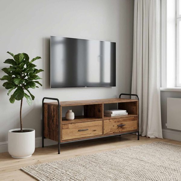 vidaXL TV skrinka 67,5 x 33 x 50 cm Staré drevo Kompozitné drevo
