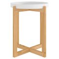 vidaXL Konferenčný stolík biely 41x41x48,5cm sprac. drevo a borovica