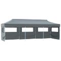 vidaXL Skladací párty stan s 5 bočnými stenami 870x291x315 cm antracitový