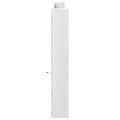 vidaXL Skrinka na čelo postele s LED biela 220x16,5x103,5 cm