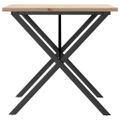 vidaXL Jedálenský stolík v tvare X 90x90x75,5 cm borovica a oceľ