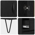 vidaXL Highboard Čierny dub 69,5 x 34 x 180 cm Kompozitné drevo