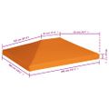 vidaXL Strieška na altánok 310 g/m² 4x3 m oranžová