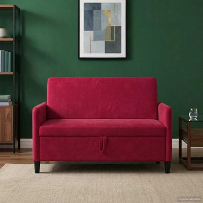 vidaXL Sofa s úložným priestorom Víno červené 122 x 78 x 87 cm