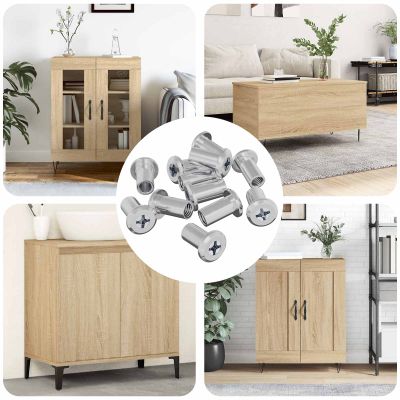 vidaXL Zámková matica 12 pcs Strieborná M6 x 15 mm Oceľ