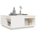 vidaXL Konferenčný stolík biely 80x81x36,5 cm borovicový masív