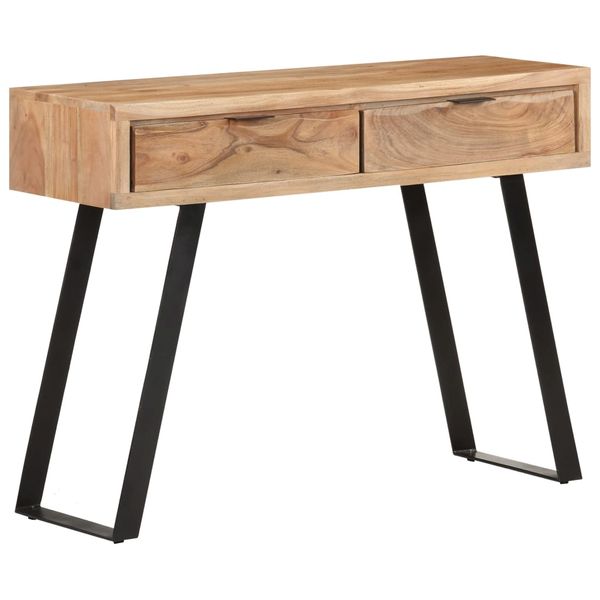 vidaXL Konzolový stolík 100x35x76 cm akáciový masív s prirodzenými okrajmi
