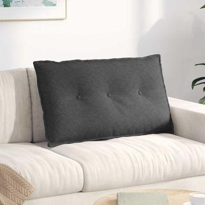 vidaXL Poduška na chrbát Tmavo šedá 80 x 50 cm Kordúrová tkanina