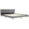 vidaXL Posteľ s LED a matracom z pamäťovej peny svetlosivá 180x200cm látková