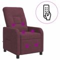 vidaXL Masážne relaxačné kreslo Fialová Látka