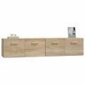 vidaXL Nástenné skrinky 2 ks dub sonoma 80x35x36,5 cm spracované drevo
