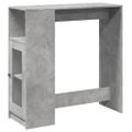 vidaXL Barový stôl s policami betónový 101x40x103,5cm kompozitné drevo