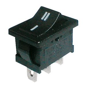 Prepínač kolískový     2pol./3pin  ON-ON  250V/6A čierny