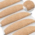 vidaXL Samolepiace schodové rohože 15 ks 80 x 24,5 x 3,5 cm Zlatá