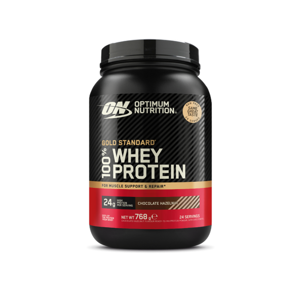 100% Whey Gold Standard - Optimum Nutrition, čokoláda lieskový oriešok, 768 g