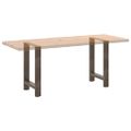 vidaXL Nohy k jedálenskému stolu, prírodná oceľ, 2 ks, 50 x (72-73) cm, oceľ