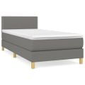 vidaXL Boxspring posteľ s matracom tmavosivá 90x190 cm látka