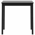 vidaXL Barový stôl, MDF, čierny 115x55x107 cm