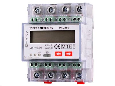 Elektromer 3F na DIN lištu trojfázový PRO380-MB 0,25-100A 2T MID