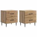 vidaXL Nočný stolík 2 ks Dub artisan 43 x 34,5 x 47,5 cm