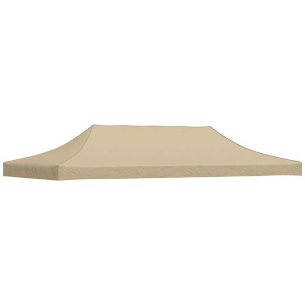 vidaXL Strecha na párty stan 6x3 m, béžová 270 g/m²