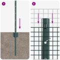 vidaXL Zvarené pletivo s podperami 10 x 0,4 m PVC potiahnutá oceľ