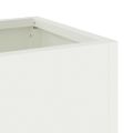 vidaXL Zvýšený záhradný kvetináč Biela 60 x 26 x 48 cm Oceľ