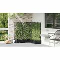 vidaXL Záhradný kvetináč 5 ks Čierna 120 x 120 x 125,5 cm PP