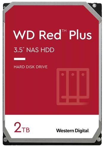 WD Red Plus/2TB/HDD/3.5"/SATA/5400 RPM/3R Pevný disk, interný, 2TB, SATA III, 3,5'', 5400rpm, 64MB