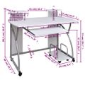 vidaXL Počítačový stôl biely 110x52x88,5 cm spracované drevo