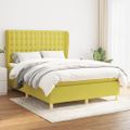 vidaXL Boxspring posteľ s matracom zelená 140x190 cm látka