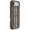 Puzdro Guess 4G Printed Stripes MagSafe pre iPhone 17 Air hnedá
