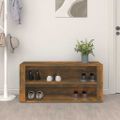 vidaXL Regál na topánky dymový dub 100x35x45 cm spracované drevo