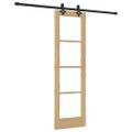 vidaXL Posuvné dvere ORKDAL 61 x 198,5 cm Prírodná a čierna