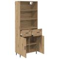 vidaXL Highboard 2 ks Remeselný dub 69,5 x 32,5 x 180 cm