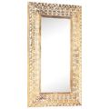 vidaXL Ručne vyrezávané zrkadlo 80x50x2,6cm masívne mangovníkové drevo
