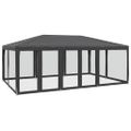 vidaXL Párty stan s 10 sieťkovanými bočnými stenami antracit 6x4m HDPE