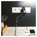 Rozbočovacia zásuvka 2×, vyp., 1×USB-A+1×USB-C, čierna
