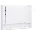 vidaXL LED kúpeľňová zrkadlová skrinka biela 80x15x60 cm MDF