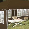 vidaXL Prístrešok na párty 575 x 289 x 245 cm Sivohnedá
